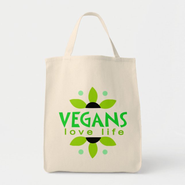 Vegane Lebensmittelgeschäft-Tasche Tragetasche (Vorne)