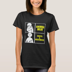 Vegane Meme Humorvolle Vegetarische Ernährung Diät T-Shirt