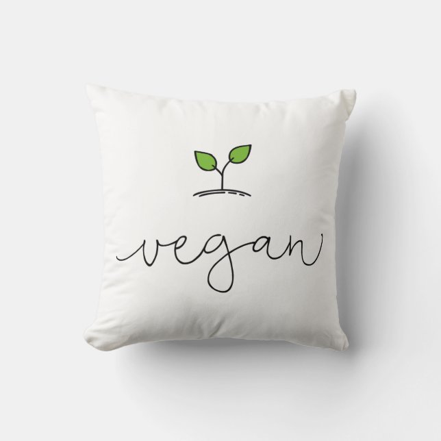 Vegane minimalistische Hintergrundfarbe Kissen (Vorderseite)