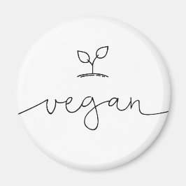 Vegane minimalistische Hintergrundfarbe Magnet