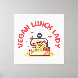 VEGANE MITTAGESSENSLADY LEINWANDDRUCK