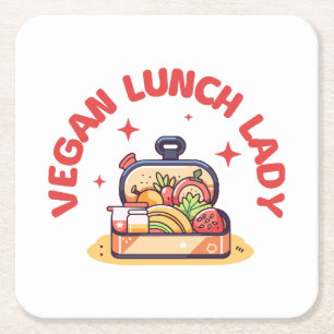 VEGANE MITTAGESSENSLADY RECHTECKIGER PAPPUNTERSETZER
