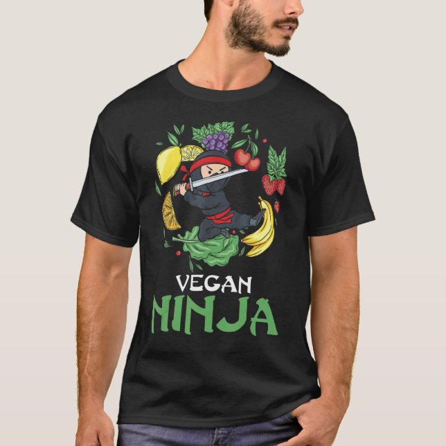 Vegane Ninja Veggie Food Lover Veganism World Vege T-Shirt (Vorderseite)