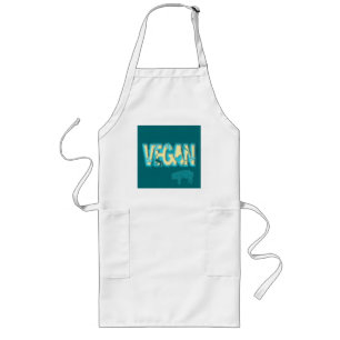 Vegane Papierausschnitt Lange Schürze