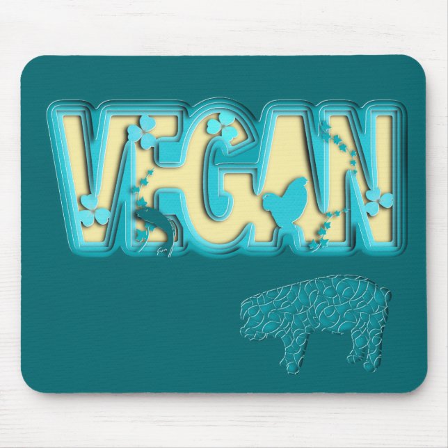 Vegane Papierausschnitt Mousepad (Vorne)