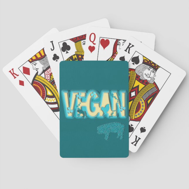 Vegane Papierausschnitt Spielkarten (Rückseite)