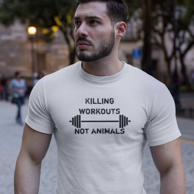 Vegane Pflanze Powered Muscle Weights Vegetarian T-Shirt (Von Creator hochgeladen)