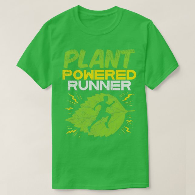 Vegane Pflanze Powered Runner 1 T-Shirt (Design vorne)