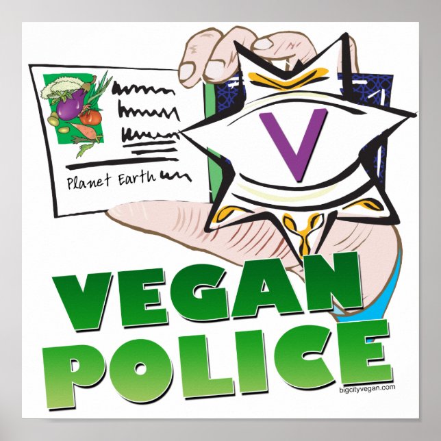 Vegane Polizei Poster (Vorne)
