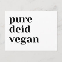 Vegane Postkarte