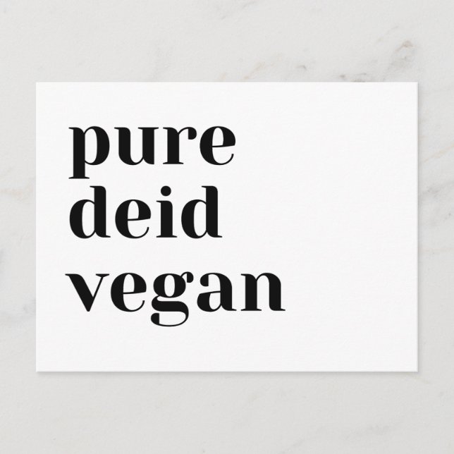 Vegane Postkarte (Vorderseite)