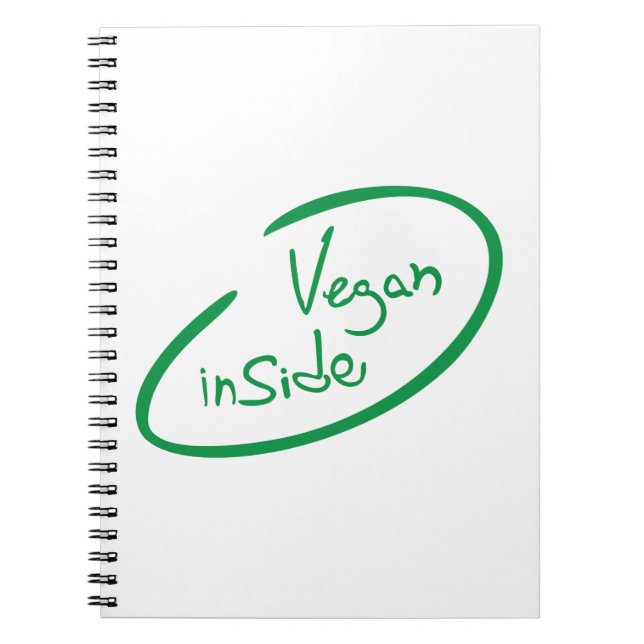 Vegane Produkte Notizblock (Vorderseite)