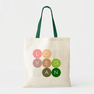 Vegane Punkt-Liebe Tragetasche