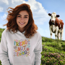 Vegane Retro Friends Not Food, trendige Blume