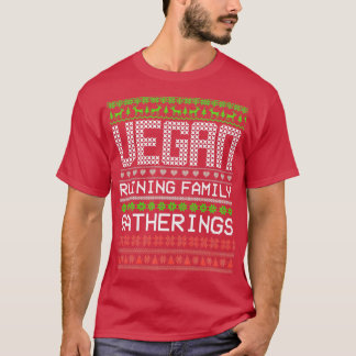 Vegane Ruiningfamilien-Ansammlungen Vegan Weihnach T-Shirt