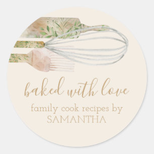 Vegane Rustikale Rolling Button Whisky Koch Bäcker Runder Aufkleber