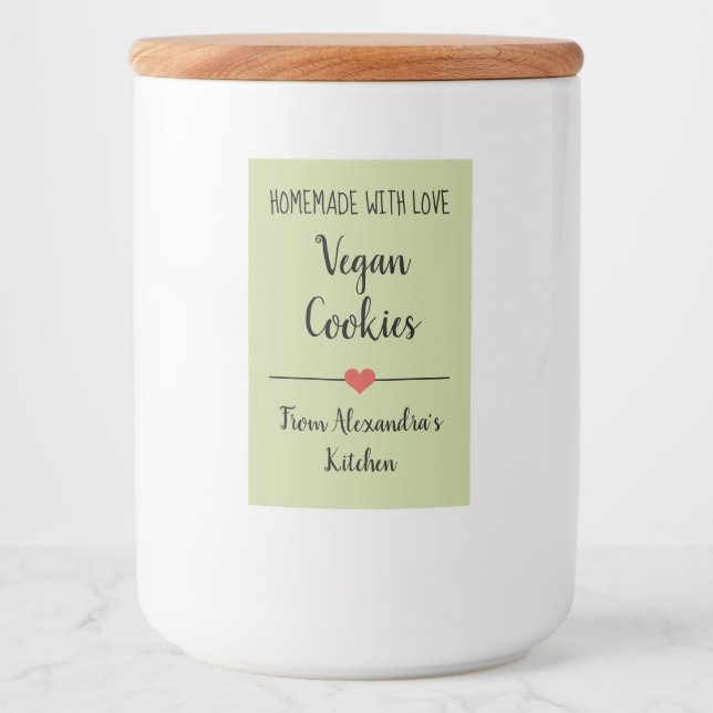 Vegane Salbei-Grünkekse Lebensmitteletikett (Vorderseite)
