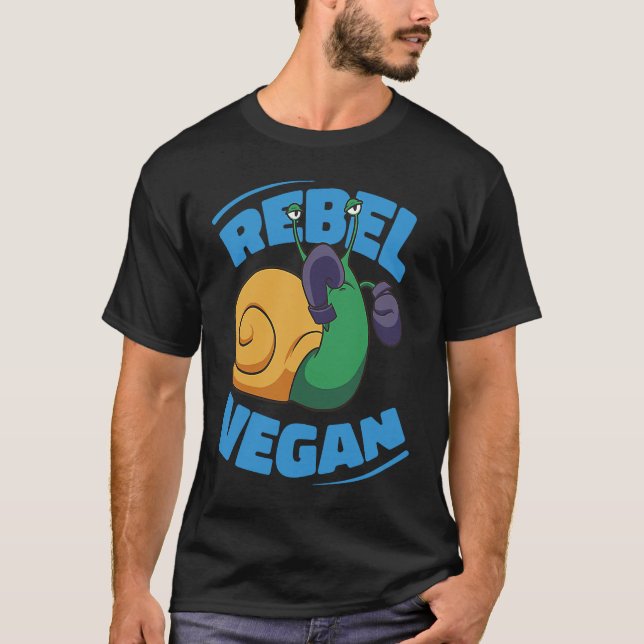 Vegane Schnecke T-Shirt (Vorderseite)