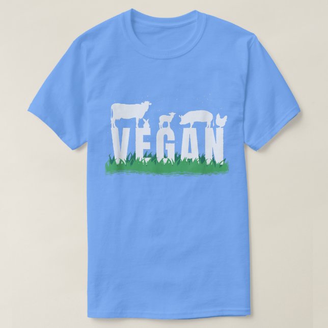 Vegane Silhouette Veggie Kuh Pig T-Shirt (Design vorne)