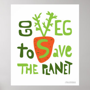 Vegane Slogan-Hand schriftliches Gekritzel-Plakat Poster