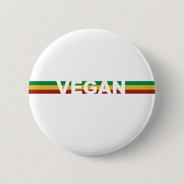 Vegane Streifen Rasta Button (Vorderseite)