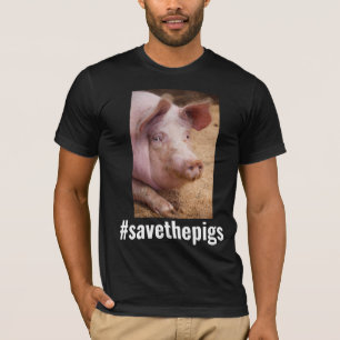 VEGANE T - SHIRT, RETT DER SCHWEINEPEST-T-SHIRTS T-Shirt