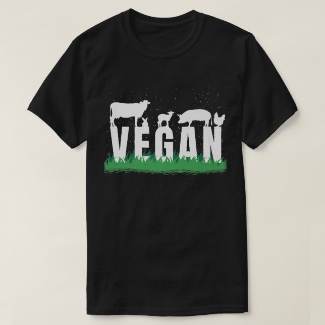 Vegane Tiere T-Shirt (Design vorne)
