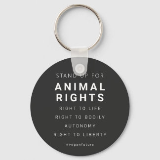 Vegane Tierrechte - Minimale Typografie Schlüsselanhänger