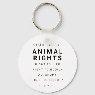 Vegane Tierrechte - Minimale Typografie Schlüsselanhänger