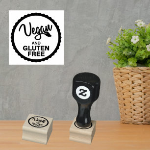 Vegane und glutenfreie Kennzeichnung von Erzeugnis Gummistempel