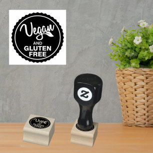 Vegane und glutenfreie Kennzeichnung von Erzeugnis Gummistempel