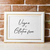 Vegane und glutenfreie Tabletop Plaque mit Easel