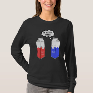 Vegane vegetarische Lebensmittel Veganer Sojamilch T-Shirt