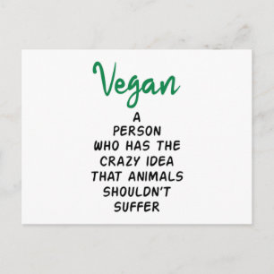 Vegane vegetarische Veganismus Food Veggie Tierges Postkarte