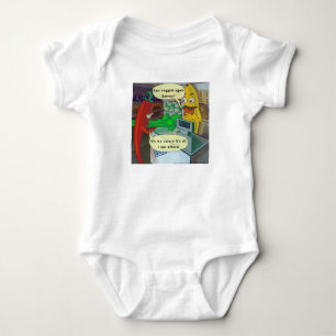 Vegane Veggie-Einkauf Cartoon Baby-Bodyanzug Baby Strampler