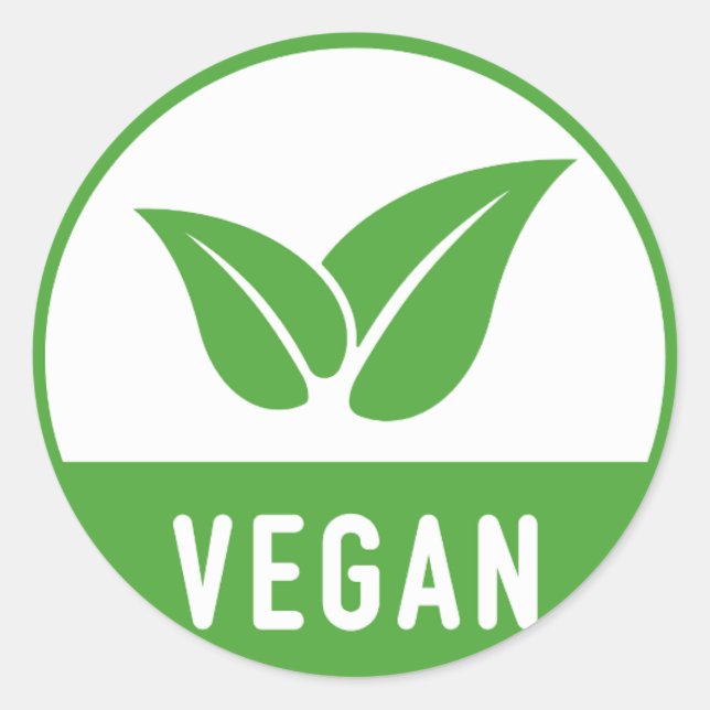 Vegane Warnung Kulinarische Ernährung Bäckerei Runder Aufkleber (Vorderseite)