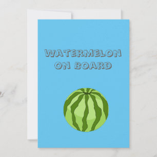 Vegane Watermelon-Schwangerschaftsankündigungskart Ankündigung