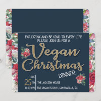 Vegane Weihnachtsretrine blau und goldfarben, blum