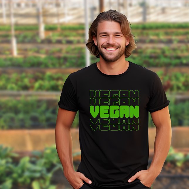 Veganer Aktivismus - Schwarz und Grün T-Shirt (Von Creator hochgeladen)