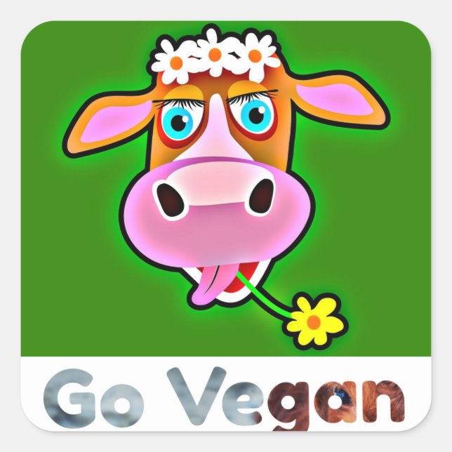Veganer Aufkleber (Vorderseite)