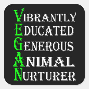 Veganer Aufkleber für Tierliebhaber, Vegan