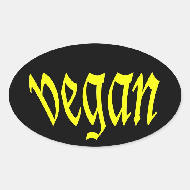 veganer Autoaufkleber Ovaler Aufkleber (Vorderseite)