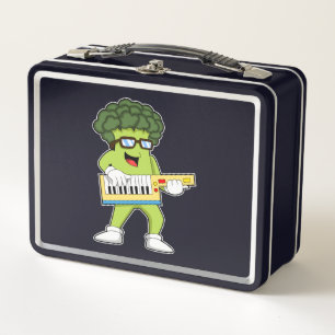 Veganer Broccoli bei Gitarre Metall Brotdose