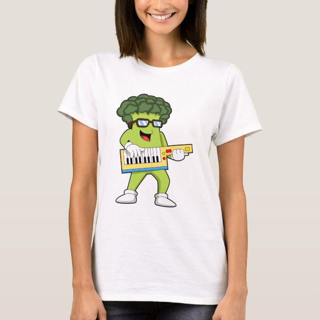 Veganer Broccoli bei Gitarre T-Shirt (Vorderseite)