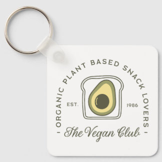 Veganer Club pflanzliche Avocado-Toast Schlüsselanhänger