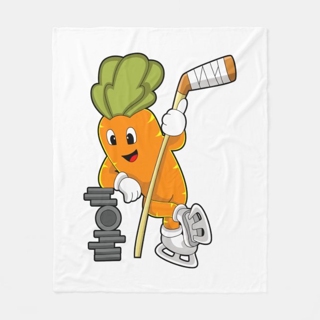Veganer Eishockey-Eishockeystick Fleecedecke (Vorderseite)