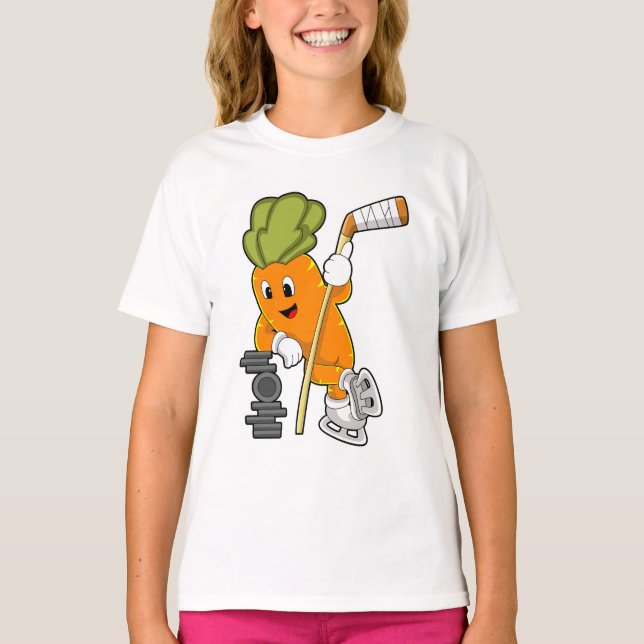 Veganer Eishockey-Eishockeystick T-Shirt (Vorderseite)