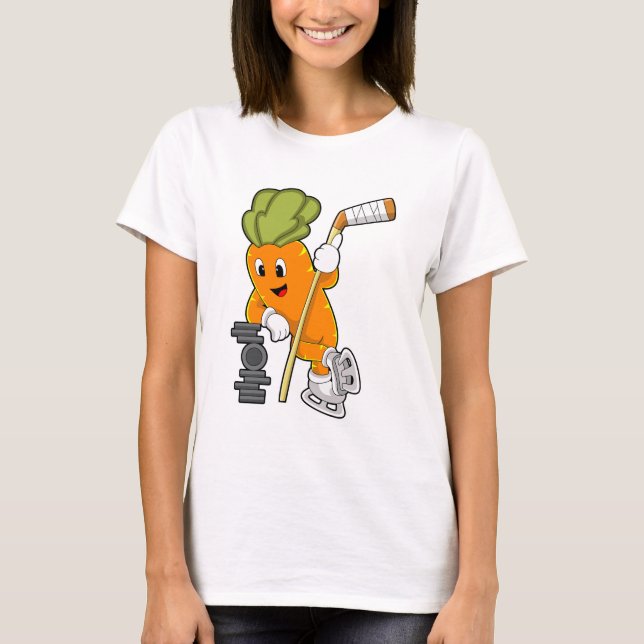 Veganer Eishockey-Eishockeystick T-Shirt (Vorderseite)