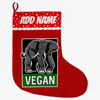 Veganer Elefant Großer Weihnachtsstrumpf