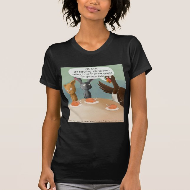 Veganer Erntedank Funny T-Shirt (Vorderseite)